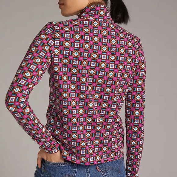 Anthropologie Tops - New MAEVE Anthropologie Button-Shoulder Turtleneck Blouse Top